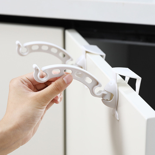 Japanese kitchen garbage bag hanger without punching wall-mounted foldable plastic bag storage bracket cabinet door hook