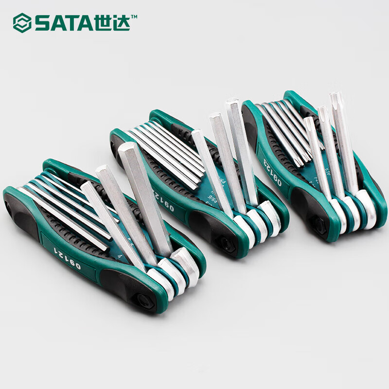 SATA 05483 conjunto de llave hexagonal plegable destornillador hexagonal británico
