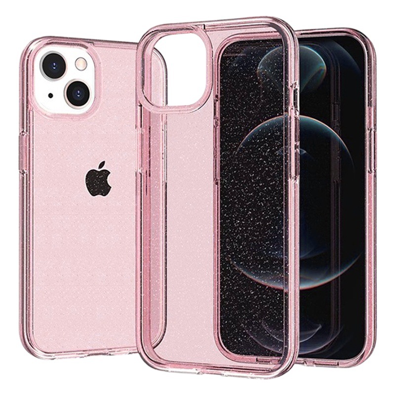 簡約適用蘋果16Promax閃粉15手機殼iphone18 Pro透明13/17保護套 6