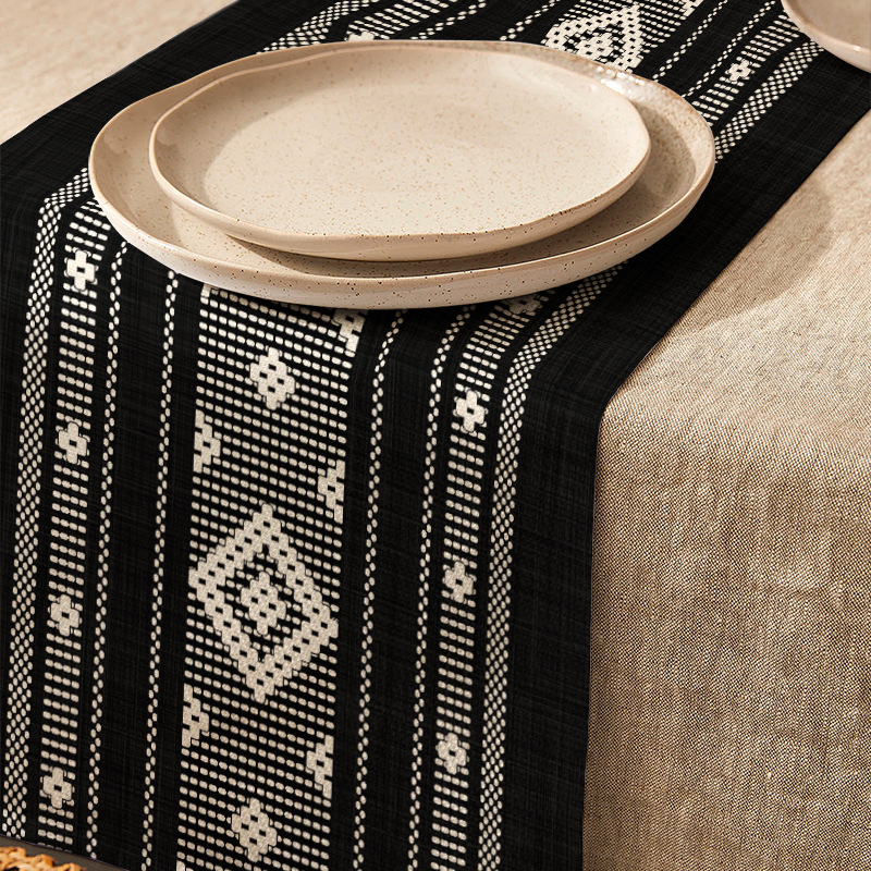 110g Weight Tablecloths Home Textiles & Decor Type cotton and linen, Polyester Material Stripe, Plant Pattern Elegant, Simple Style Style Elegant Simple Style Stripe Plant Cotton And Linen Polyester Tablecloths 9