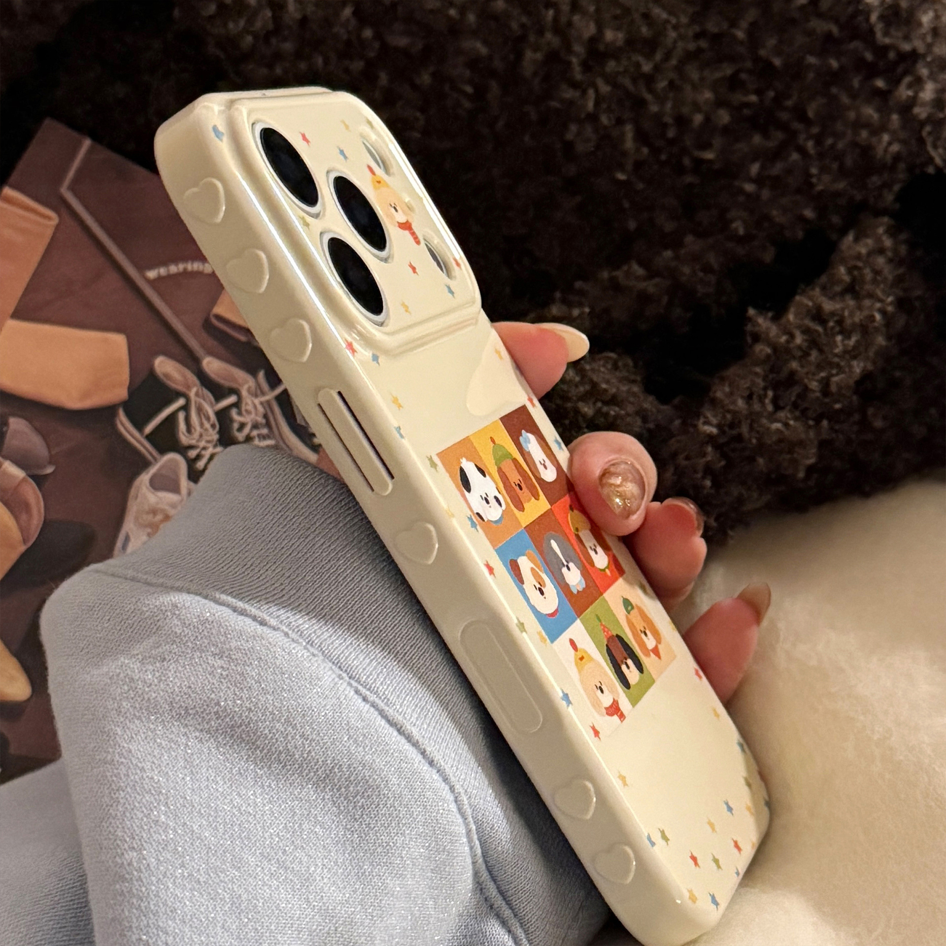 Custodia per telefono con stelle colorate per iphone pro max_voghion.com