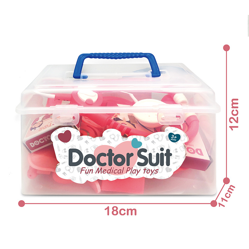 Manufacturer's direct sales doctor's family toy suit girl's toy stethoscope medicine suitcase