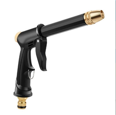 Zhongheng Manufacturer Direct Sales Dual-Use High-Pressure Car Wash Water Gun Hose Retractable Garden Cleaning Watering Nozzle (Car cleaning tools) - 8548a-car-high-pressure-water-gun-head-black