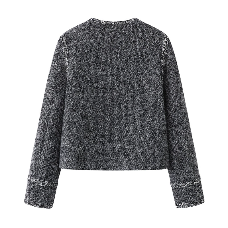 Зимнее короткое шерстяное пальто, хлопковая куртка, стиль Chanel