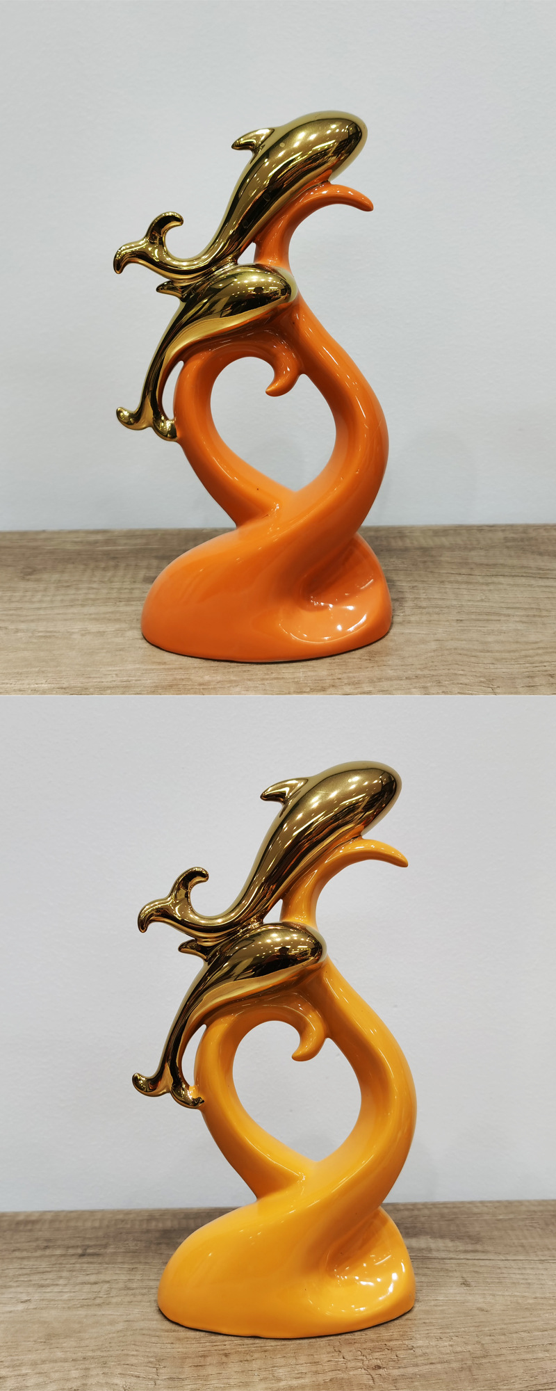 Dolphin Ceramic Ornament一对海豚陶瓷摆件