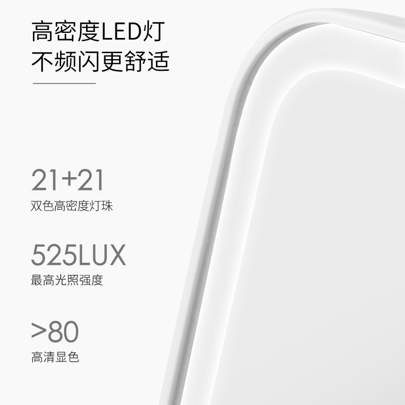 Led化粧鏡ランプ付き補光寮デスクトップ化粧鏡女性折り畳みネット赤携帯美化粧鏡|undefined