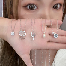 S925纯银平安锁项链女款小众设计高级感锁骨链2025新款爆款颈链潮