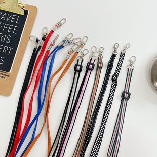 Crossbody Strap Rope PU Rope Mobile Phone Lanyard Strap Long Drop-resistant Mobile Phone Rope Gift Women's Card Bag Bag Lanyard