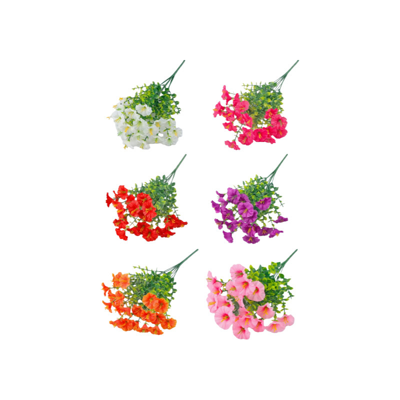 Artificial Flowers Bouquet Violet Eucalyptus Flower Decor Home_voghion.com