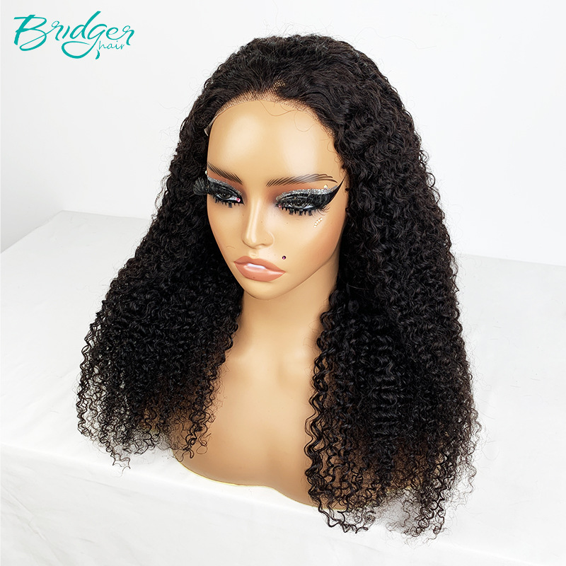 Gelockte Echthaar Lace Front Perücke Ohne Kleber Für Damen_voghion.com