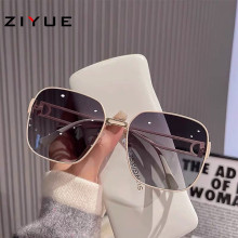 网红米白色方形高级感墨镜女韩版2025潮气质眼镜圆脸显脸小太阳镜