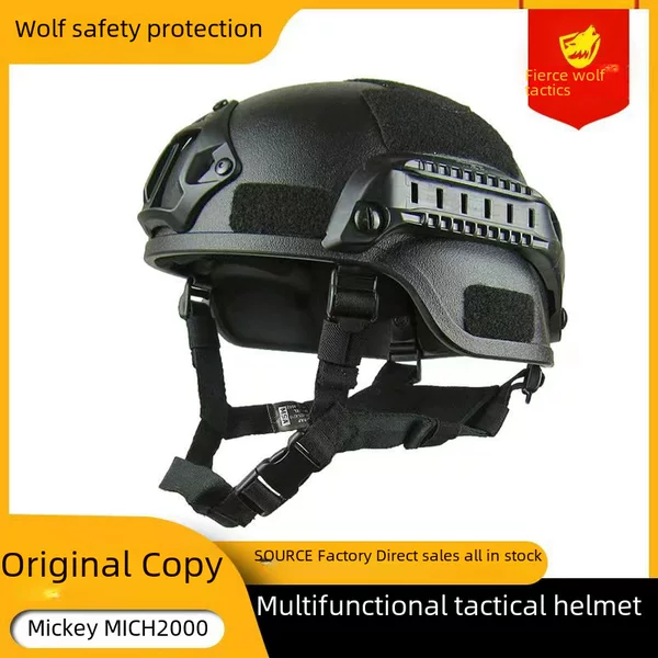 Factory Direct Supply Tactical Helmet Mickey Simple Action Guide Rail Version Military Fan Outdoor Sports Field Head Protection Cs Roller Skating