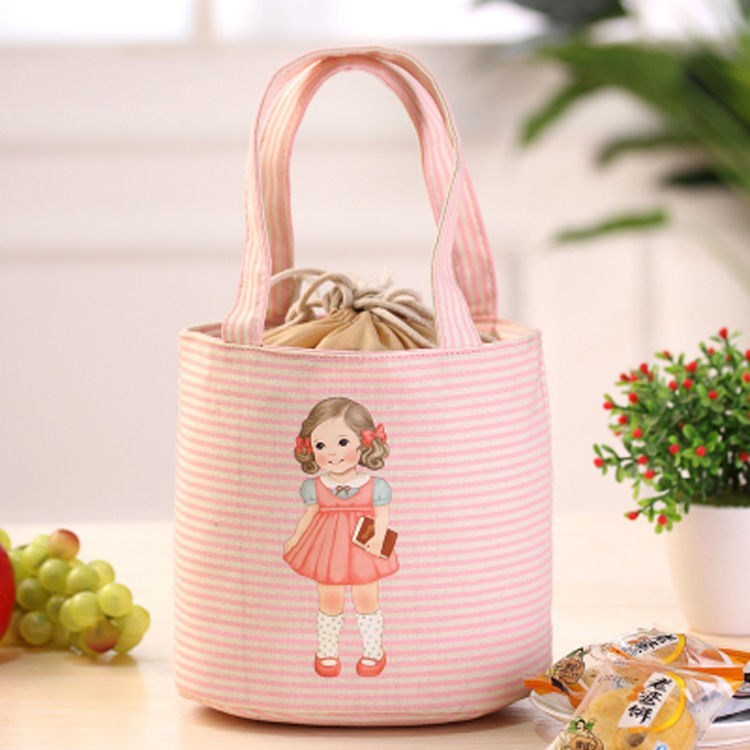 Cartoon Doll Insulated Bag, Thick Insulated Lunch Bag for Students, Meal Carrier, Picnic Storage Bag, Ice Pack, Wholesale