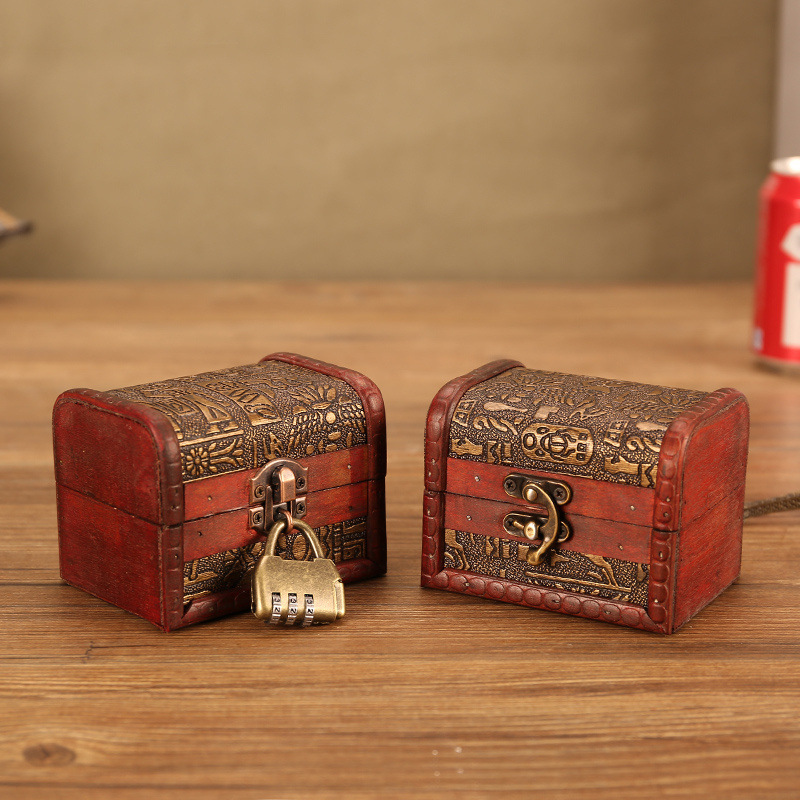 Jewelry, wooden box, children's small storage system