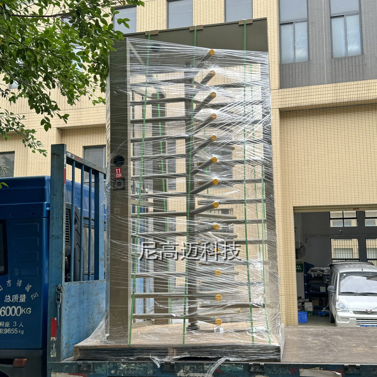 尼高迈全高转闸机 加厚料喷涂不锈钢转闸门 三棍四叉十字旋转道闸