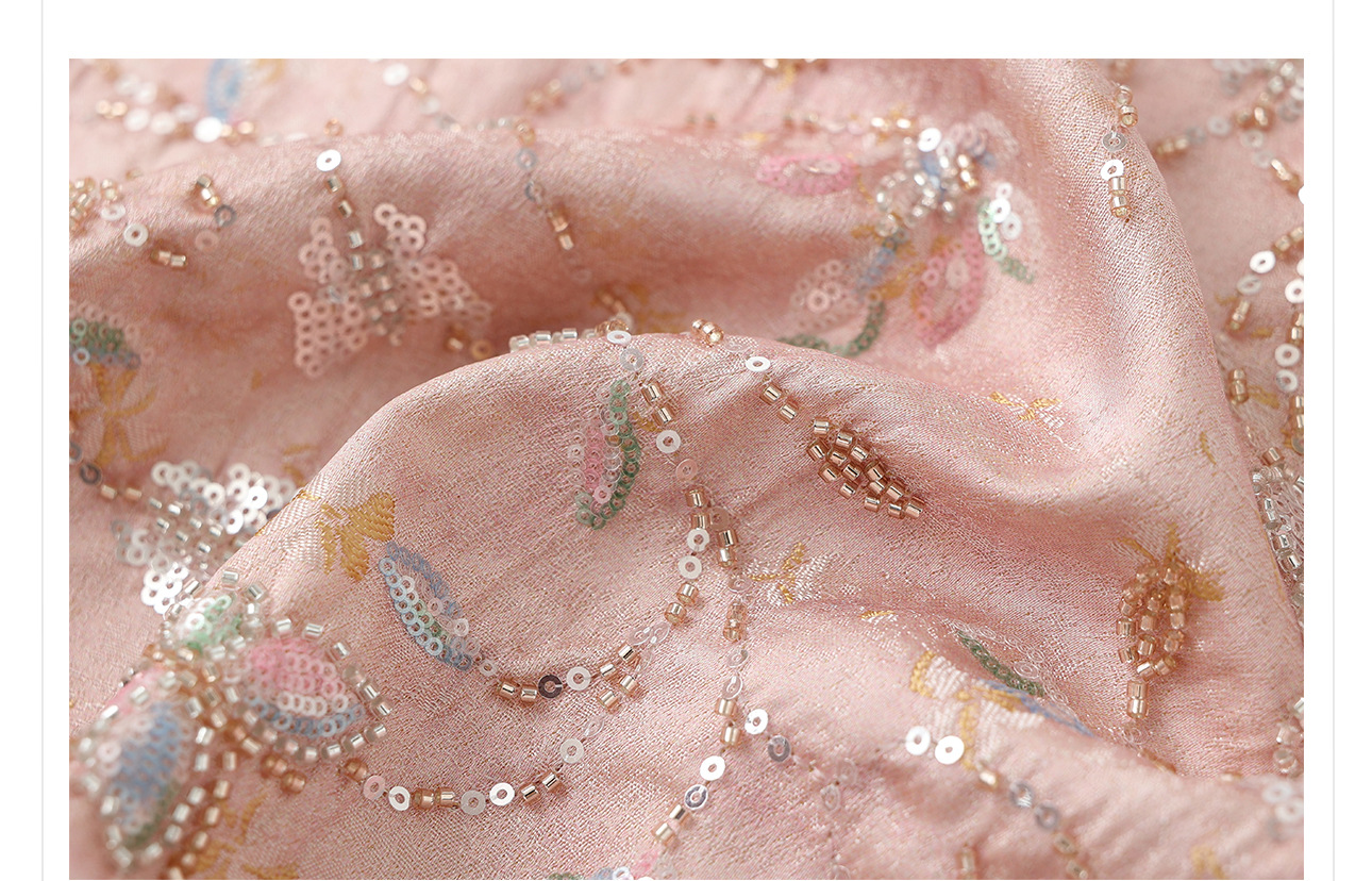 Áo hai dây thêu sequin phối tua rua cổ đứng – set chân váy midi phong cách tân Trung Hoa — nửa váy, Trang chủ chi tiết 21