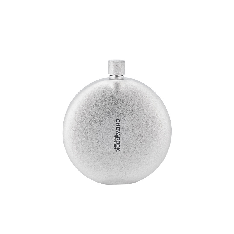 Pure Titanium Flask 180ml Wine Bottle Outdoor Flask Round Convenient Mini Portable Outdoor Sealed