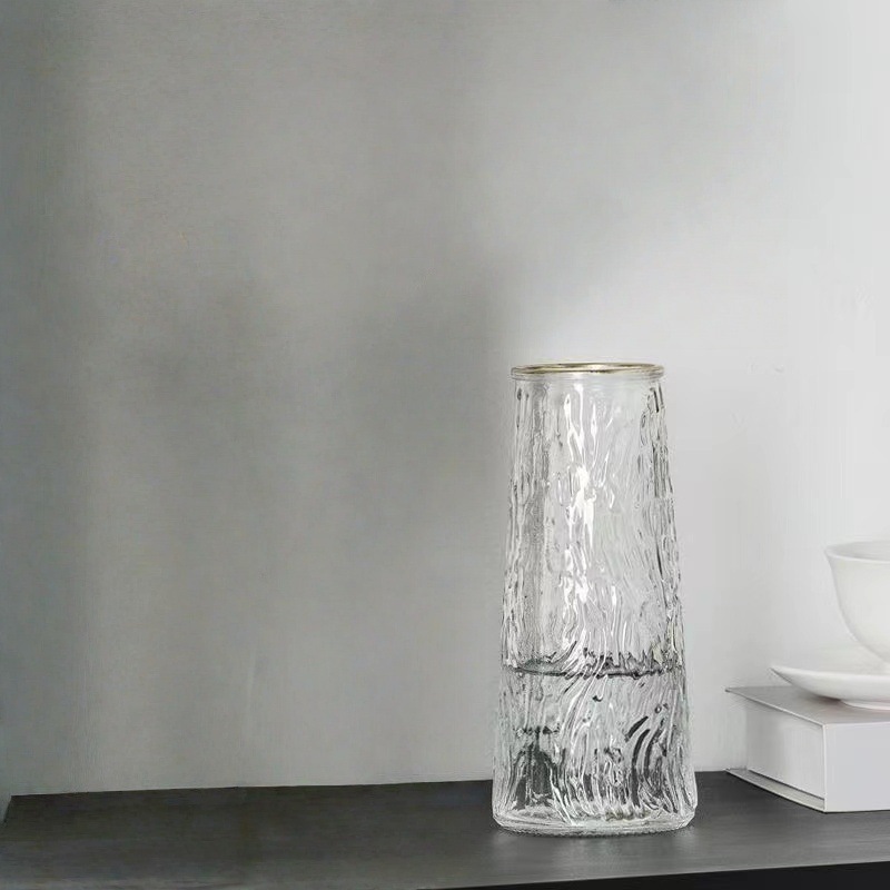 Vaso de vidrio transparente creativo simple europeo de alto nivel de flores hidropónicas decorativas de escritorio de la sala de estar