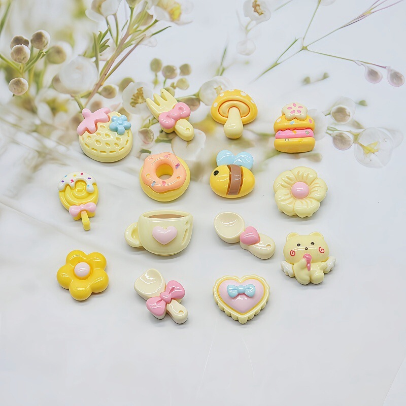 Macaron Ming Yellow Nail Jewelry Wear Armor Accessories Handmade diy Cream Glue Mini Resin Material Batch