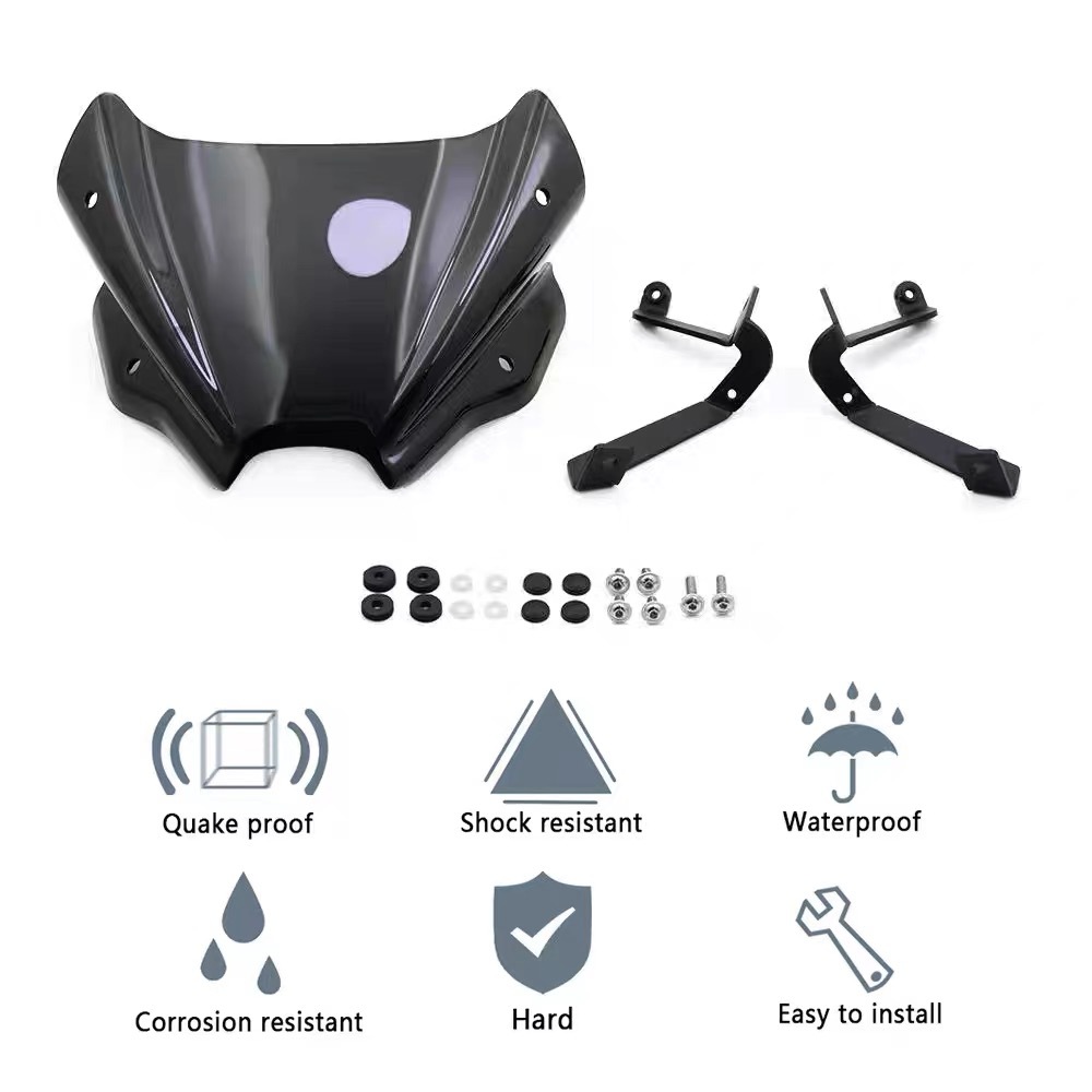 Suitable for Suzuki Gsx-8S Modified Front Wind Deflector, Front Hood Windshield, Windscreen Deflector Accessories