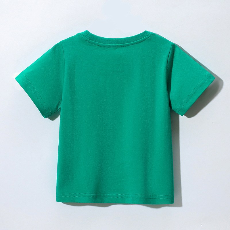 JOJO BEBE Ropa infantil europea y americana verano nueva marca camiseta de los niños cuello redondo manga corta completa camiseta de los niños dibujos animados