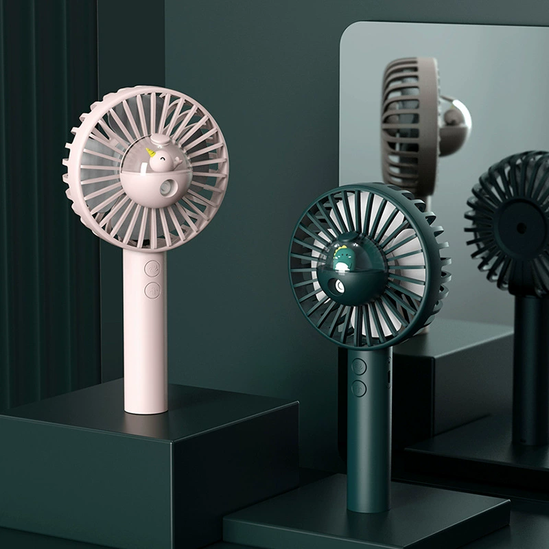 Spray, air fan, cartoon handheld small table humidifier