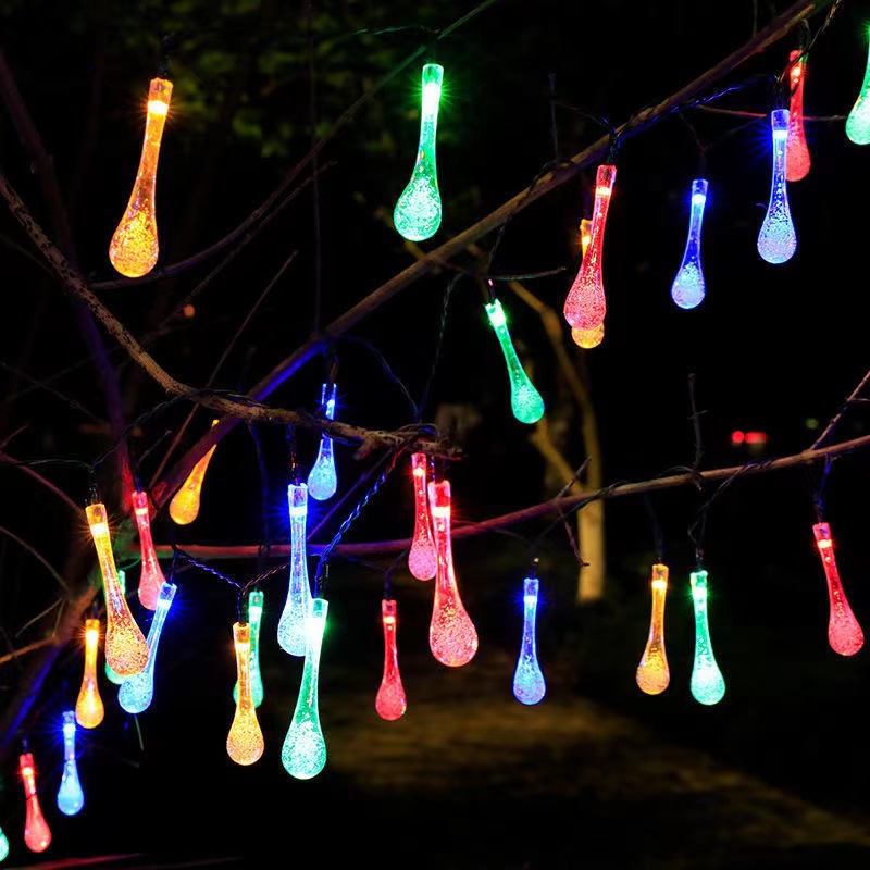 Amazon transfronterizo llevó la bola de la burbuja impermeable al aire libre Cadena de luz vacaciones patio decorativo luz de color luz solar Cadena de luz