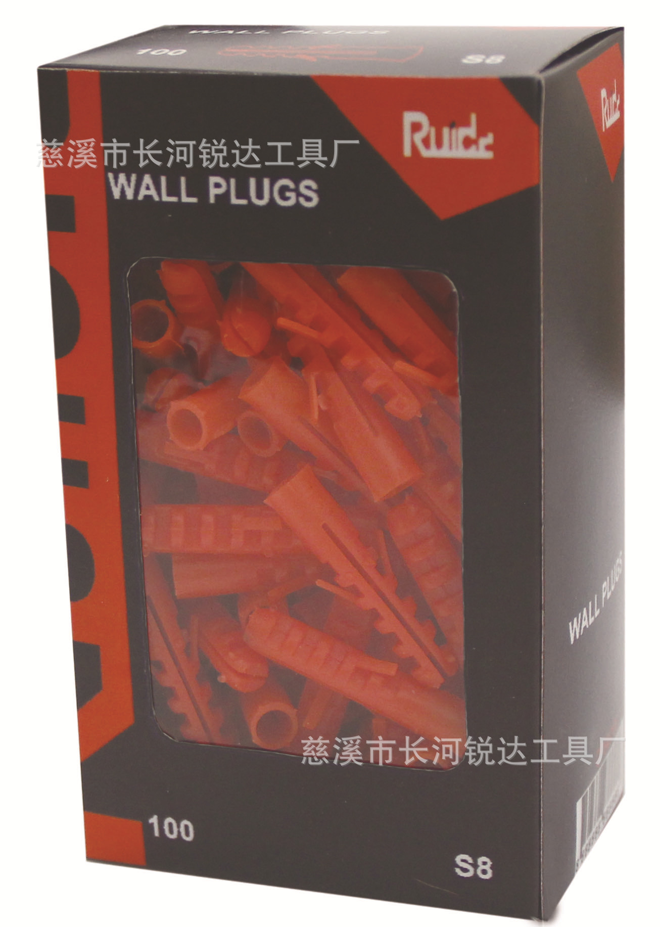 塑料膨胀螺丝 尼龙膨胀 膨胀管套 鱼形塑料膨胀管 配木螺丝 8X40