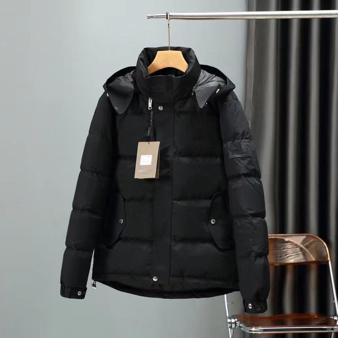 European Style 2025 Winter Classic Men's Trendy Warm Goose Down Hooded Down Jacket Plaid Windbreaker for Men