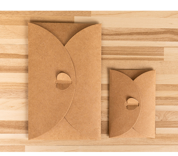 Kraft Paper Material Simple Style Solid Color Kraft Paper Festival Envelope