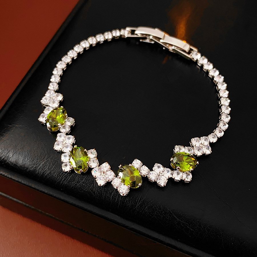 Zircon geometría irregular pulsera de fijación ligera de lujo de alto nivel pulsera de nicho de moda exquisita joyería de mujer