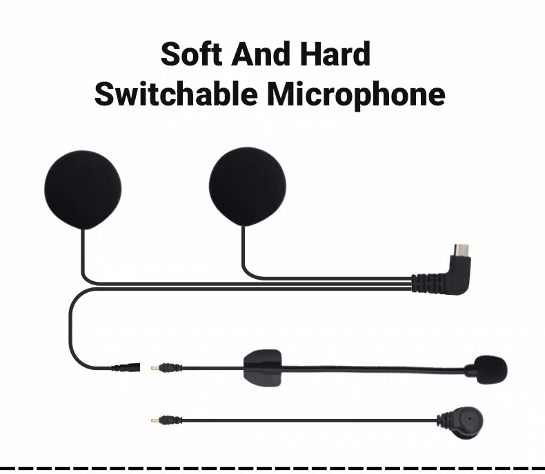 Cross-border accessories, in-stock at the factory, S6 helmet Bluetooth headset accessory kit, complete set of headset cables