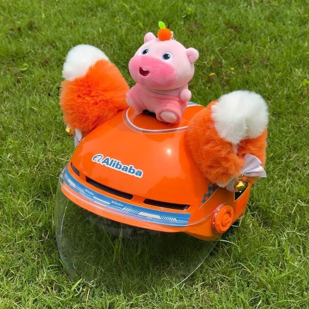 Motorcycle helmet decorative toy cute cartoon animal ear accessory children's riding decoration