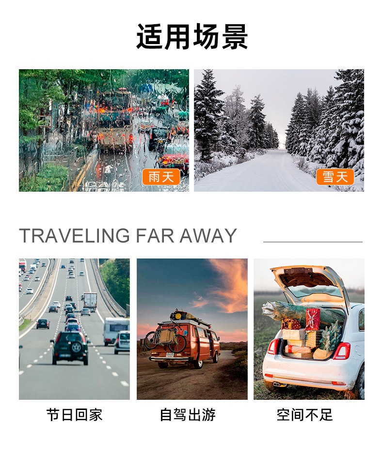 Suitable for [compatible with 99.9% of vehicle models] roof luggage box, waterproof luggage bag, rainproof travel case, roof bag