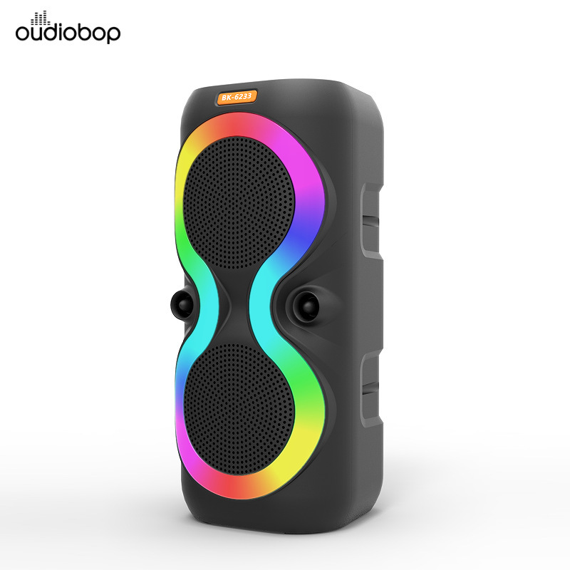 altavoz bluetooth oudiobop doble altavoz impactante efecto de sonido altavoz portátil al aire libre subwoofer estéreo