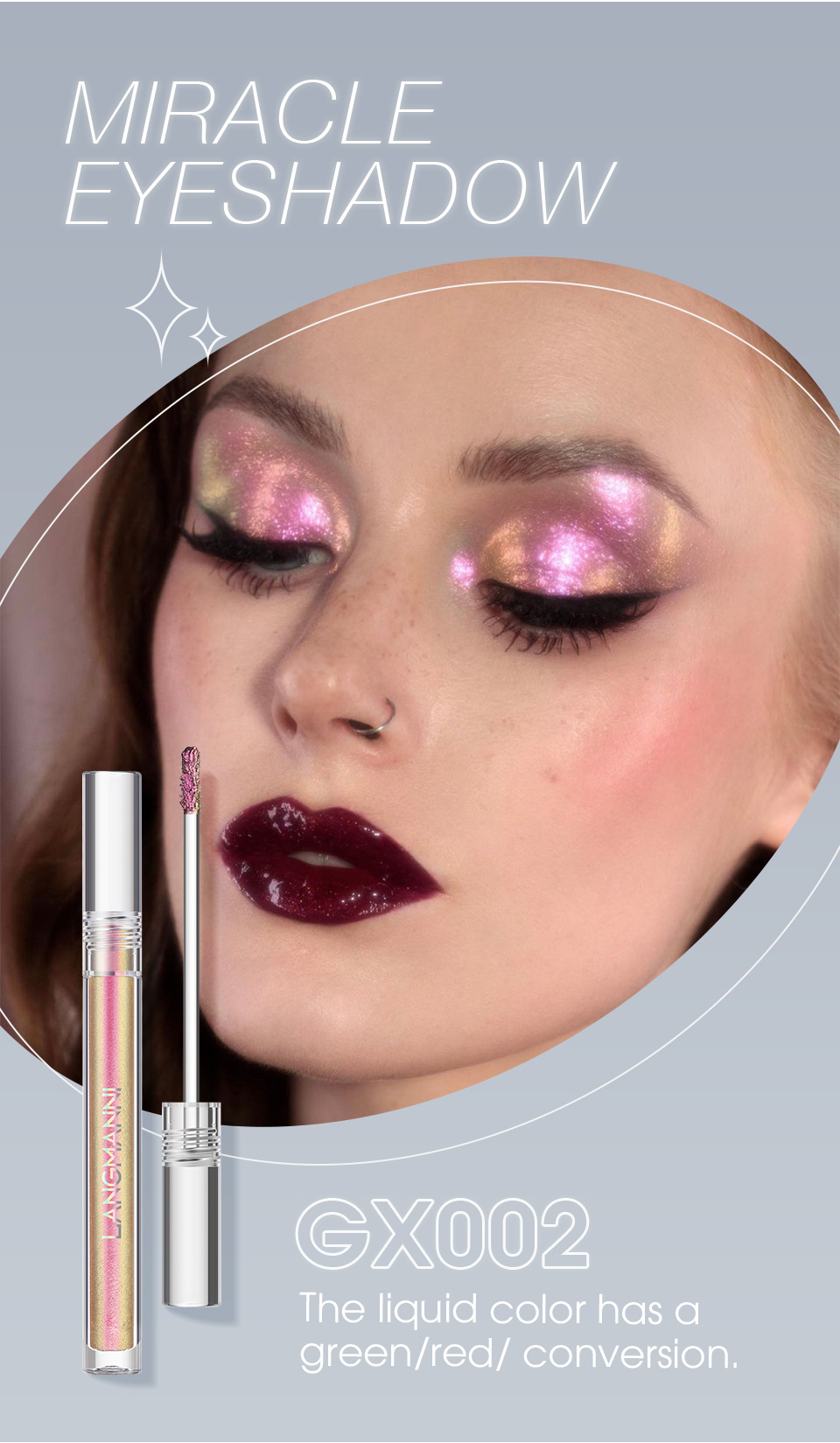Langmanni Single Chameleon Liquid Eyeshadow shines with eyeshadow liquid eye makeup undefined