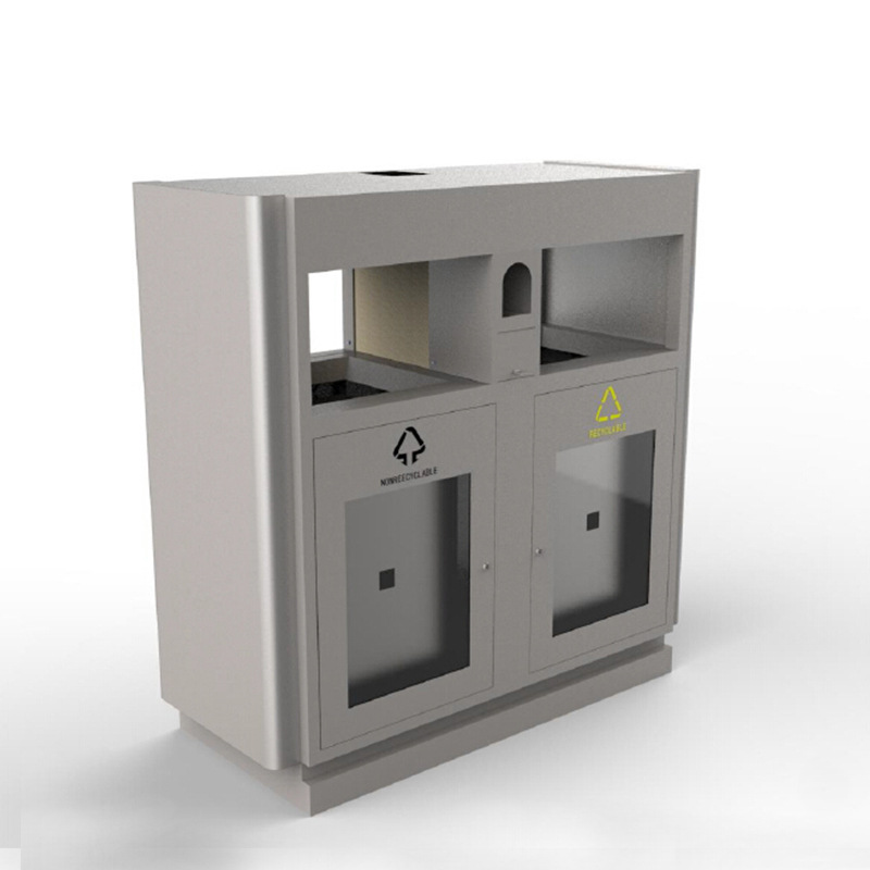 厂家户外不锈钢分类垃圾桶商场街道创意垃圾箱公园小区专用果皮箱