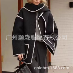 2023秋冬アマゾン欧米の女性服の新型ファッション毛ですね。コートは厚くてゆったりしています。