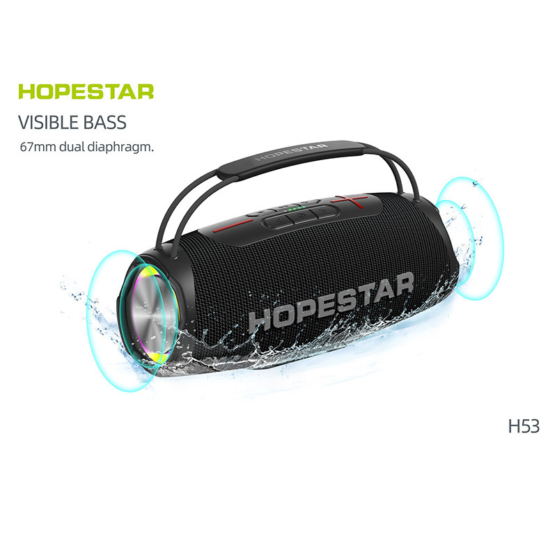 H53ワイヤレスbluetoothスピーカー防水ポータブル屋外ポータブルラグビーハイパワーデュアルスピーカーmp3プレーヤー|undefined