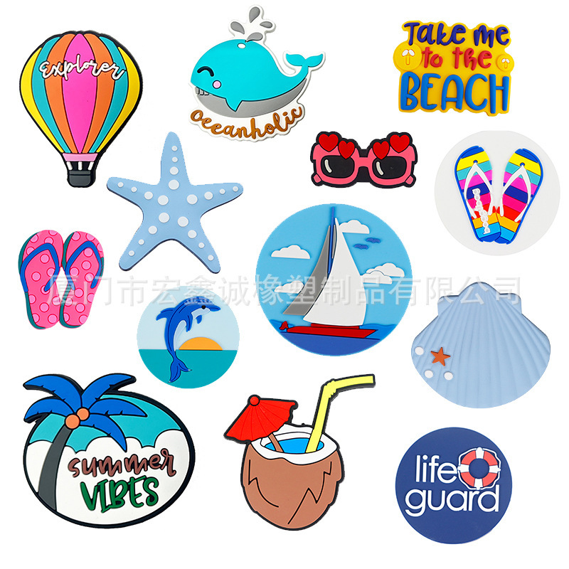 Amazon Hot Selling EVA Beach Bag Hole Shoes Large Shoes Flower Shoe Buckle Removable Soft Rubber Creative DIY Decorative Matching