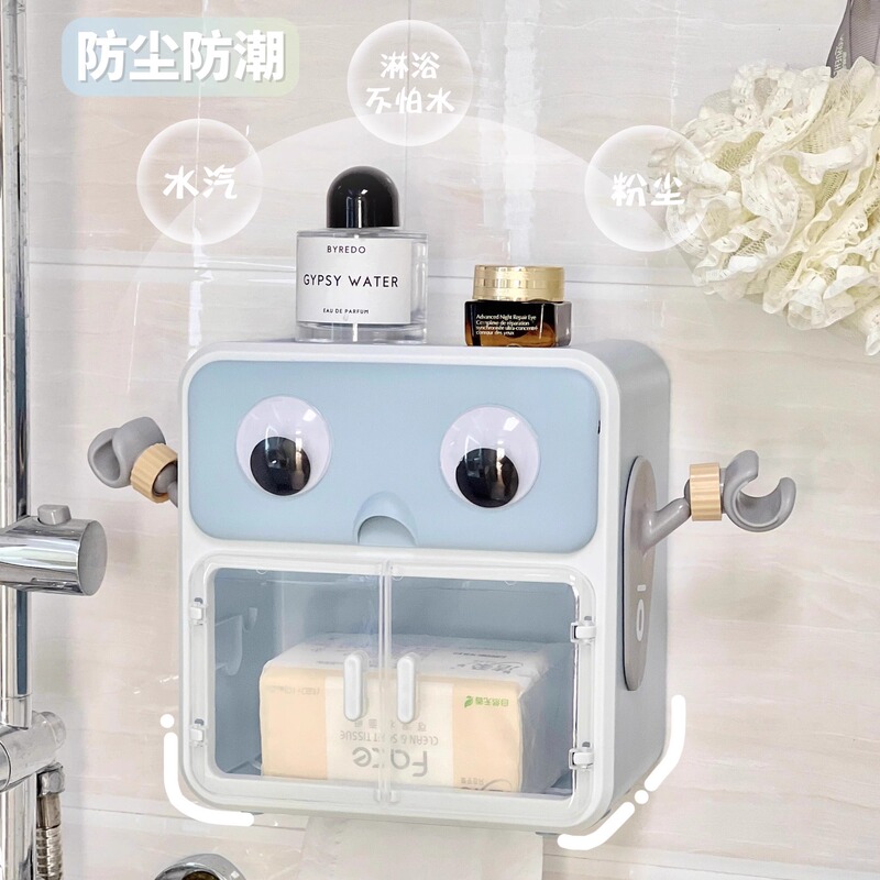 トイレティッシュボックス高級感置物棚穴なし壁掛けトイレクリエイティブ収納ボックス引き出しボックス|undefined