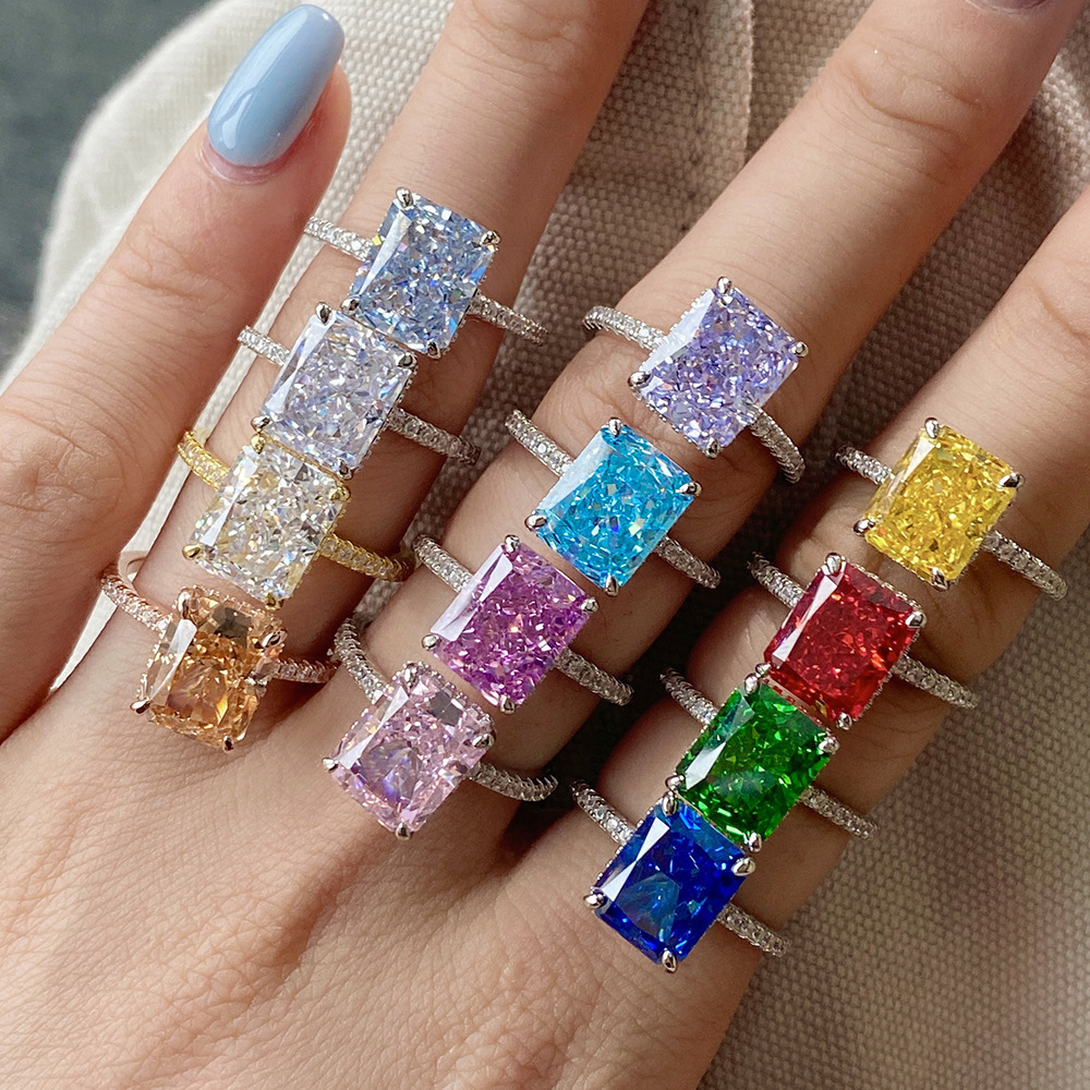 10g Weight Zircon Inlay Material Rings Classification 6, 9 Ring Size 1 Piece Quantity Holiday, Daily Occasion 925 Sterling Silver Material Geometric Pattern Women's Gender Plating Design Elegant, Luxurious, Simple Style Style 925 Sterling Silver Zircon Geometric Rings 无