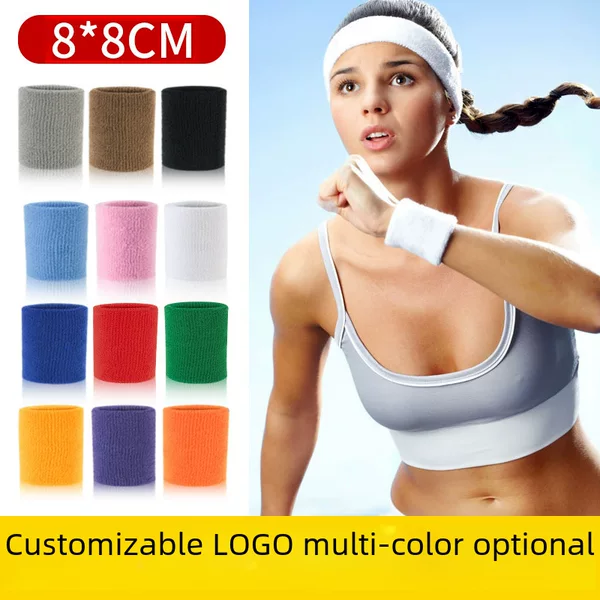 Wholesale Sweat-Absorbent Sports Wristbands Basketball Badminton Tennis Fitness Absorbent Sweat Knitted Breathable Towel Wrist Arm Sleeves