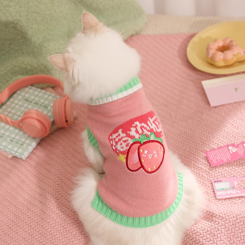 Ropa de gato otoño e invierno mascota gatito gatito títere ropa de invierno suéter cálido de invierno gato anti-caída invierno gato