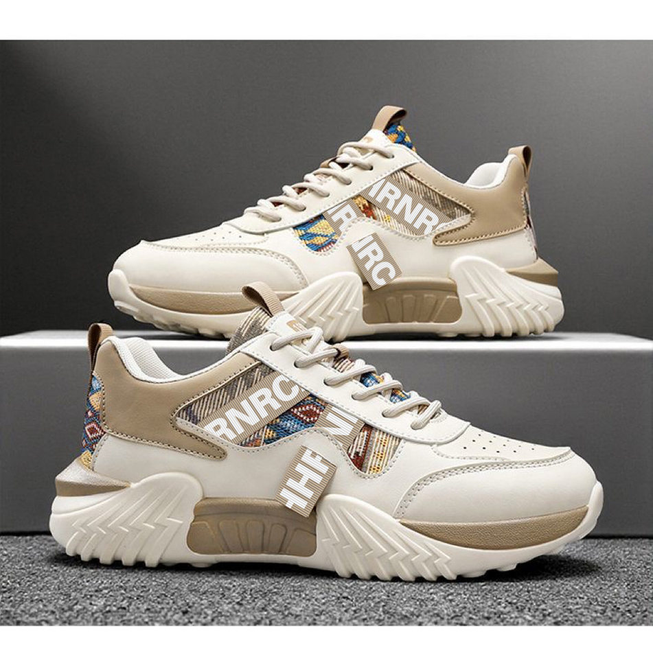 Giày thể thao nam sneaker trắng kiểu mới, giày casual thời trang cho thanh niên, đế dày gót thấp — Màu kaki, Màu xanh dương, màu đỏ chi tiết 19