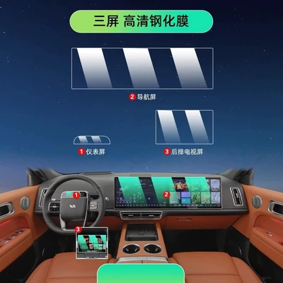 Car interior film – Ideal L6L7L8L9 Tempered Film - 25-models-l8l9mega-universal-navigation-instrument-tv-high-definition-tempered-film
