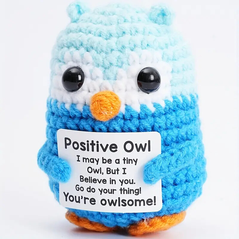 新品跨境亚马逊热销 Crochet Positive ice cream 毛线玩偶励志卡|undefined