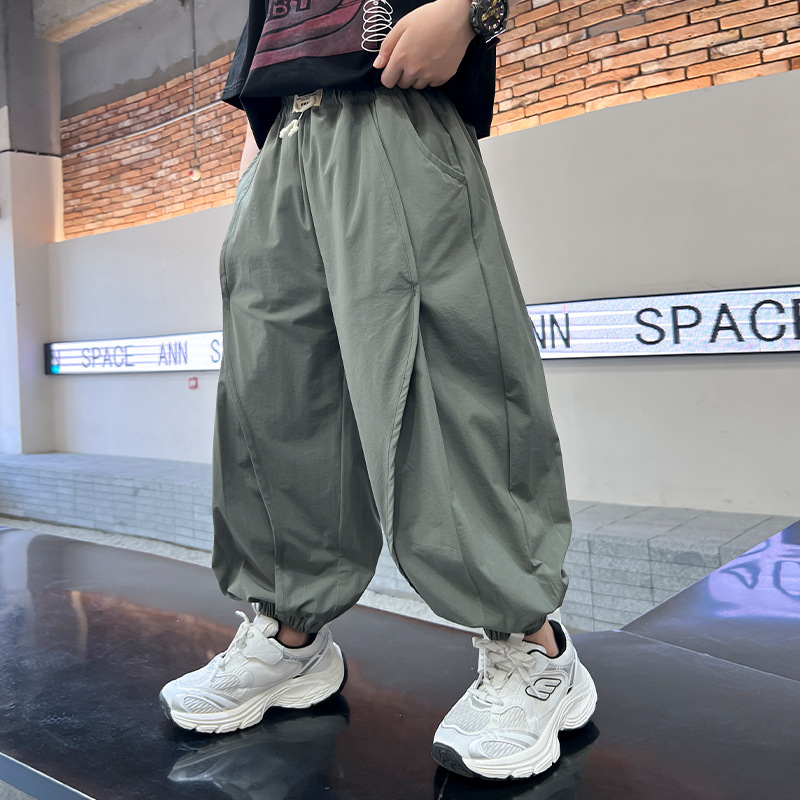 Childrens Loose Casual Pants Versatile Sports Trousers For Boys_voghion.com