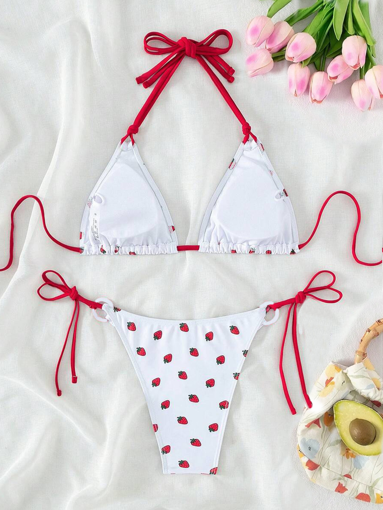 Women's Strawberry 2 Pieces Set Bikinis Swimwear display picture 5