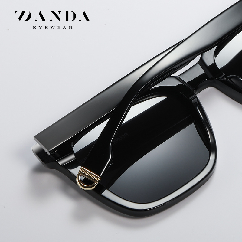 Nuevas gafas de sol de acetato, gafas de conducción clásicas europeas y americanas con montura cuadrada, gafas de sol polarizadas PS6602 para hombres y mujeres